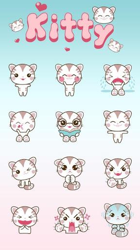 GO Keyboard Kitty Sticker - Image screenshot of android app