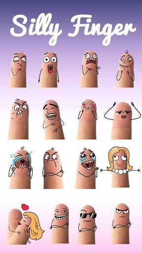 Keyboard Sticker Silly Finger - عکس برنامه موبایلی اندروید