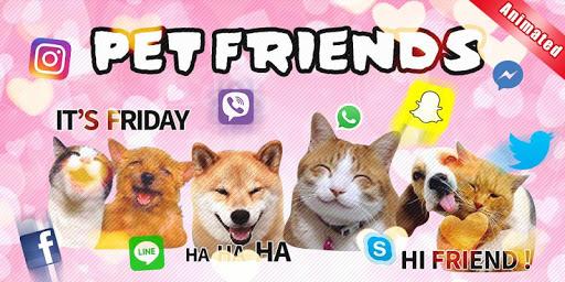 Keyboard Sticker Pet Friends - عکس برنامه موبایلی اندروید