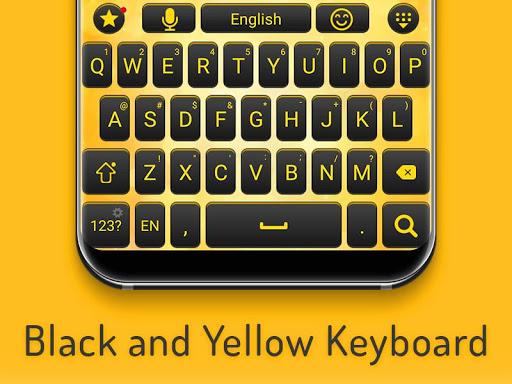 Black and yellow keyboard - عکس برنامه موبایلی اندروید
