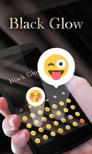 Black Glow GO Keyboard Theme - عکس برنامه موبایلی اندروید