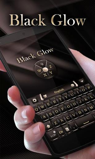 Black Glow GO Keyboard Theme - Image screenshot of android app
