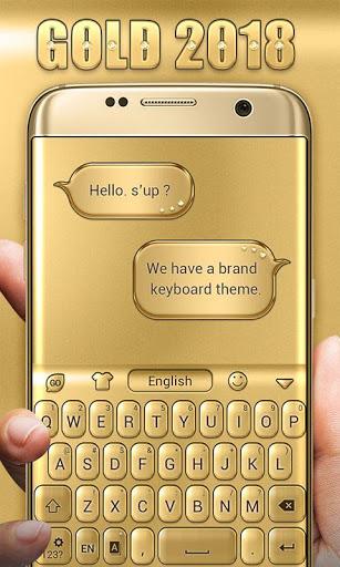 3D Gold 2018 GO Keyboard Theme - Image screenshot of android app