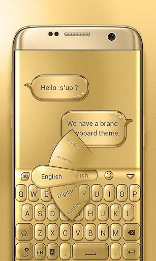 3D Gold 2018 GO Keyboard Theme - Image screenshot of android app