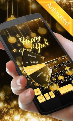 Happy New Year 2018 GO Keyboard Animated Theme - Image screenshot of android app