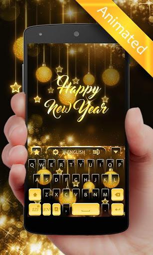 Happy New Year 2018 GO Keyboard Animated Theme - Image screenshot of android app