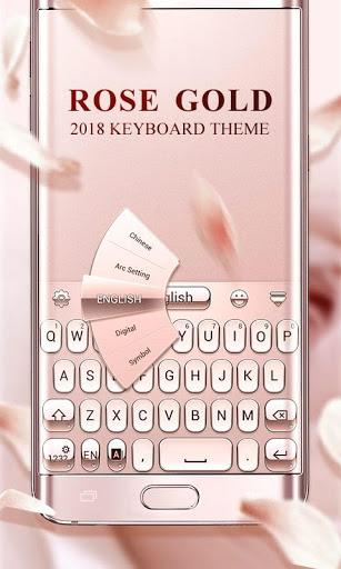 Rose Gold 2018 GO Keyboard Theme - Image screenshot of android app