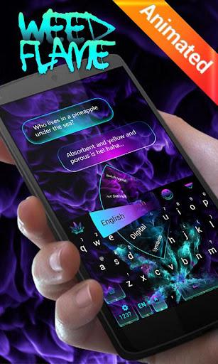 Weed Flame GO Keyboard Animated Theme - Image screenshot of android app