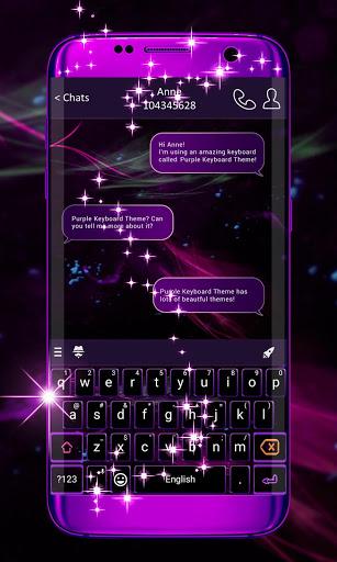 Purple Keyboard Theme - Image screenshot of android app