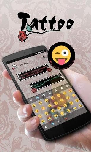 Tattoo Go Keyboard theme - Image screenshot of android app