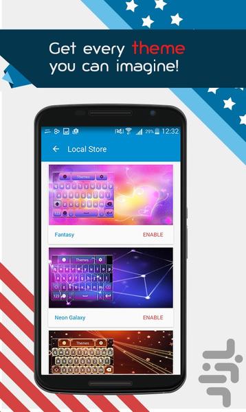 صفحه کلید آمریکایی - عکس برنامه موبایلی اندروید