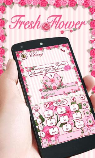 Fresh Flower GO Keyboard Theme - Image screenshot of android app