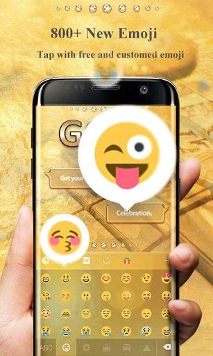 Gold Pro GO Keyboard Theme - Image screenshot of android app