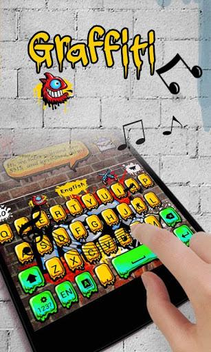 Graffiti Style Keyboard Theme - Image screenshot of android app