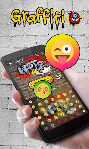 Graffiti Style Keyboard Theme - Image screenshot of android app