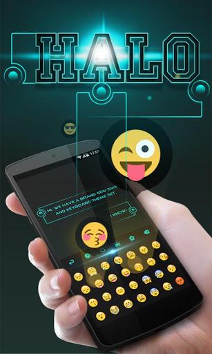 Halo GO Keyboard Theme & Emoji - Image screenshot of android app
