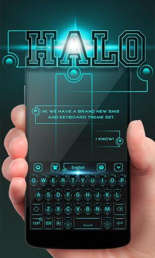 Halo GO Keyboard Theme & Emoji - Image screenshot of android app