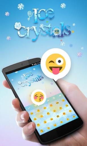 Ice Crystals GO Keyboard Theme - Image screenshot of android app