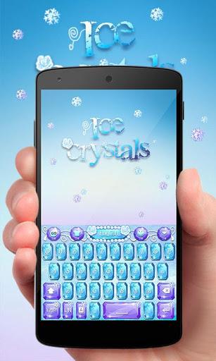 Ice Crystals GO Keyboard Theme - Image screenshot of android app