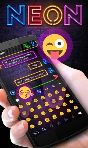 Neon GO Keyboard Theme & Emoji - Image screenshot of android app