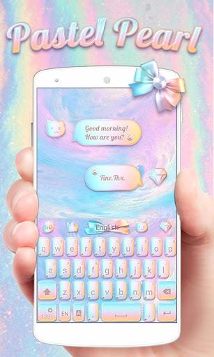 Pastel Pearl GO Keyboard Theme - Image screenshot of android app