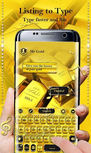 Pure Gold GO Keyboard Theme - عکس برنامه موبایلی اندروید