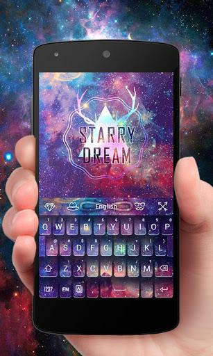 Starry Dream GO Keyboard Theme - Image screenshot of android app