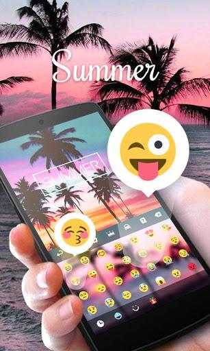 Summer GO Keyboard Theme - Image screenshot of android app