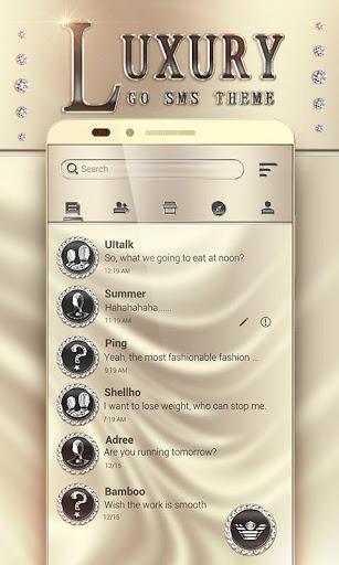 (FREE) GO SMS LUXURY THEME - Image screenshot of android app