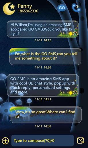 (FREE)GO SMS PEACEFUL THEME - عکس برنامه موبایلی اندروید