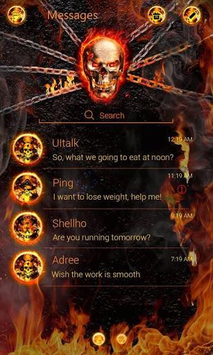 (FREE) GO SMS PRO FIRE THEME - عکس برنامه موبایلی اندروید