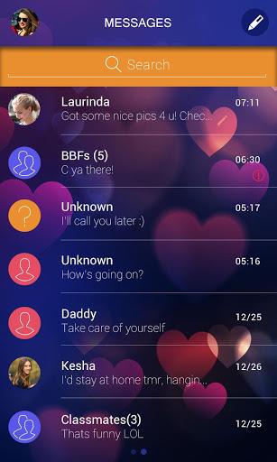 (FREE) GO SMS PRO FLARE THEME - Image screenshot of android app