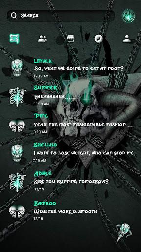 (FREE) GO SMS HELL SKULL THEME - Image screenshot of android app