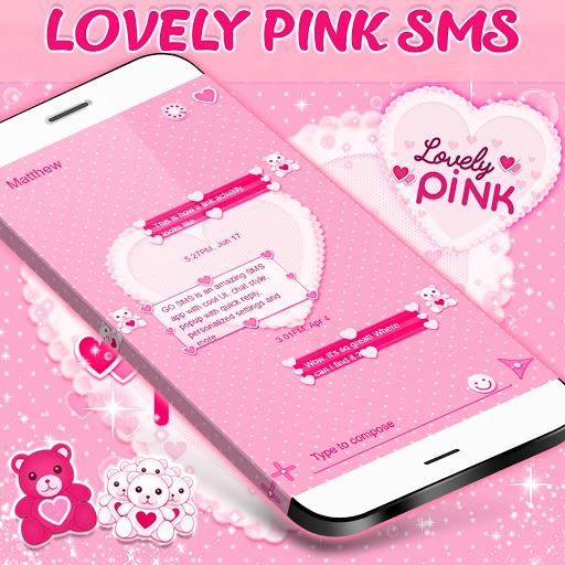 Pink SMS Themes - Image screenshot of android app