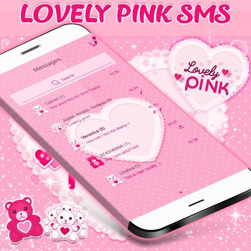 Pink SMS Themes - Image screenshot of android app