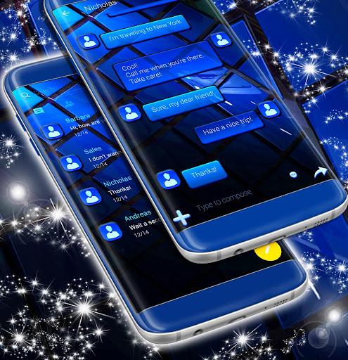 Blue SMS Theme 2021 - Image screenshot of android app