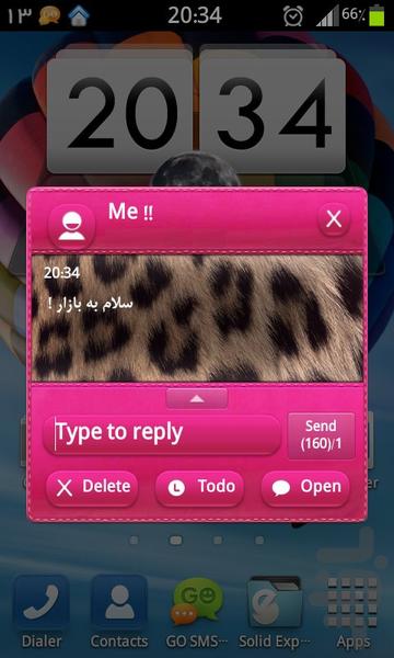 تم گرافیکی چیتا برای GO SMS - Image screenshot of android app