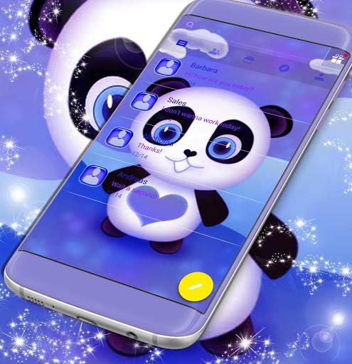 Cute Panda SMS Theme - Image screenshot of android app