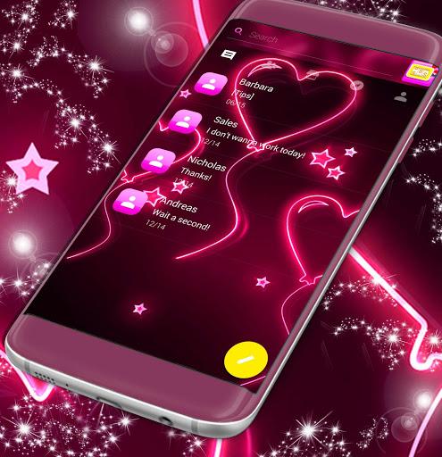 Pink Neon SMS - Image screenshot of android app