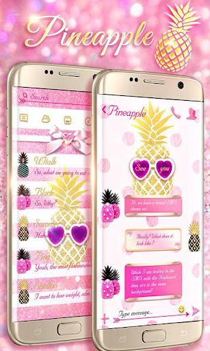 (FREE) GO SMS PINEAPPLE THEME - Image screenshot of android app