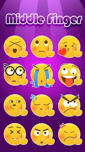 FREE - GO SMS FINGER STICKER - Image screenshot of android app