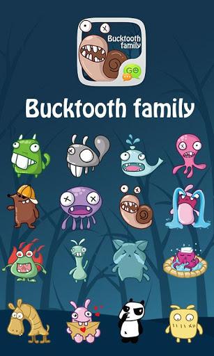 GO SMS Pro BuckTooth Sticker - Image screenshot of android app