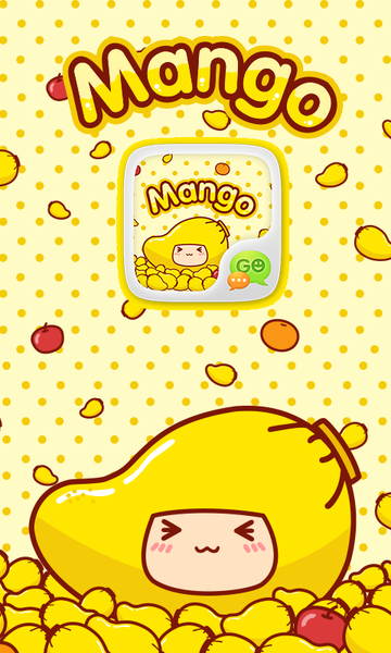 GO SMS MANGO ANIMATED STICKER - Image screenshot of android app