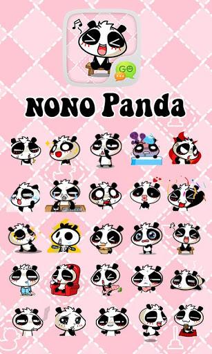 GO SMS PRO NONOPANDA STICKER - Image screenshot of android app