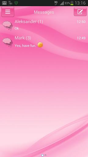 Pink Style GO SMS Pro - عکس برنامه موبایلی اندروید