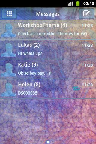 Stained NEON GO SMS Theme - عکس برنامه موبایلی اندروید