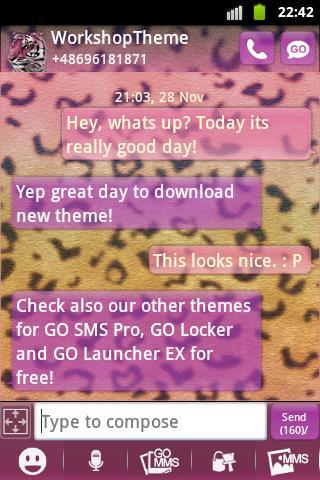 Panther Theme GO SMS - عکس برنامه موبایلی اندروید