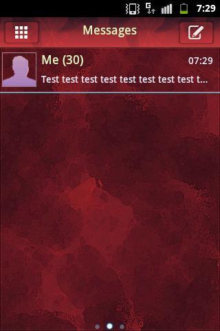 Theme Red GO SMS Pro - عکس برنامه موبایلی اندروید