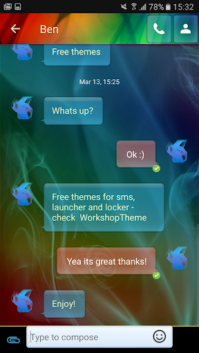 Smoke Fire Theme GO SMS Pro - عکس برنامه موبایلی اندروید