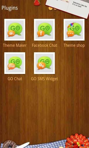 GO SMS Pro Romantic fruit them - Image screenshot of android app